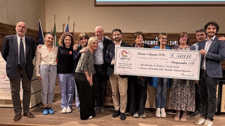 Novara, consegnata la “Borsa di ricerca Alessandro Grazioli”